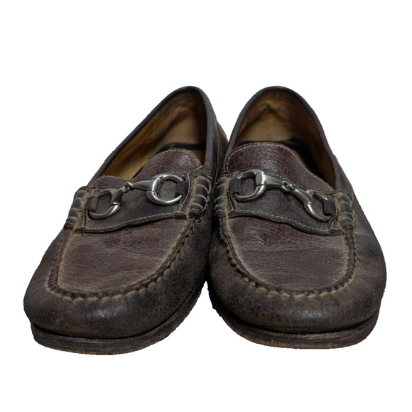 Martin Dingman Horse Bit Loafers Men 10.5 Pebbled Leather Old Money Quiet Luxury main image 8